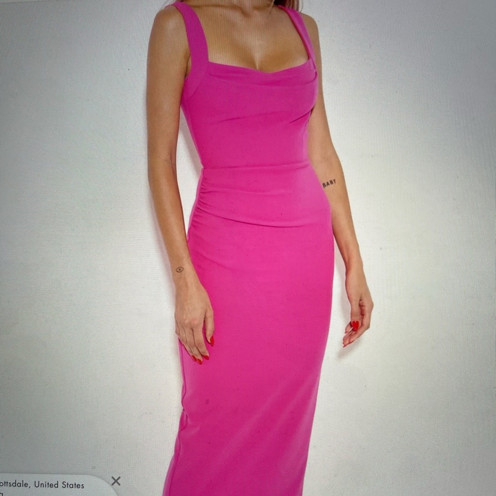Never been worn pink midi